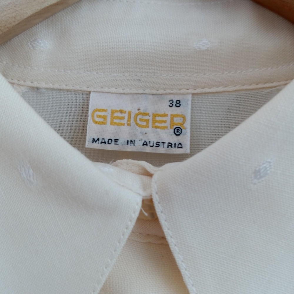 Vintage Geiger Of Austria Wool Blend Sheer Blouse - Picture 6 of 8